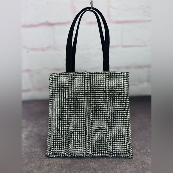 Alexander Wang Mesh Quilted Heiress Black Rhinestone Mini Tote Bag - Picture 5 of 13